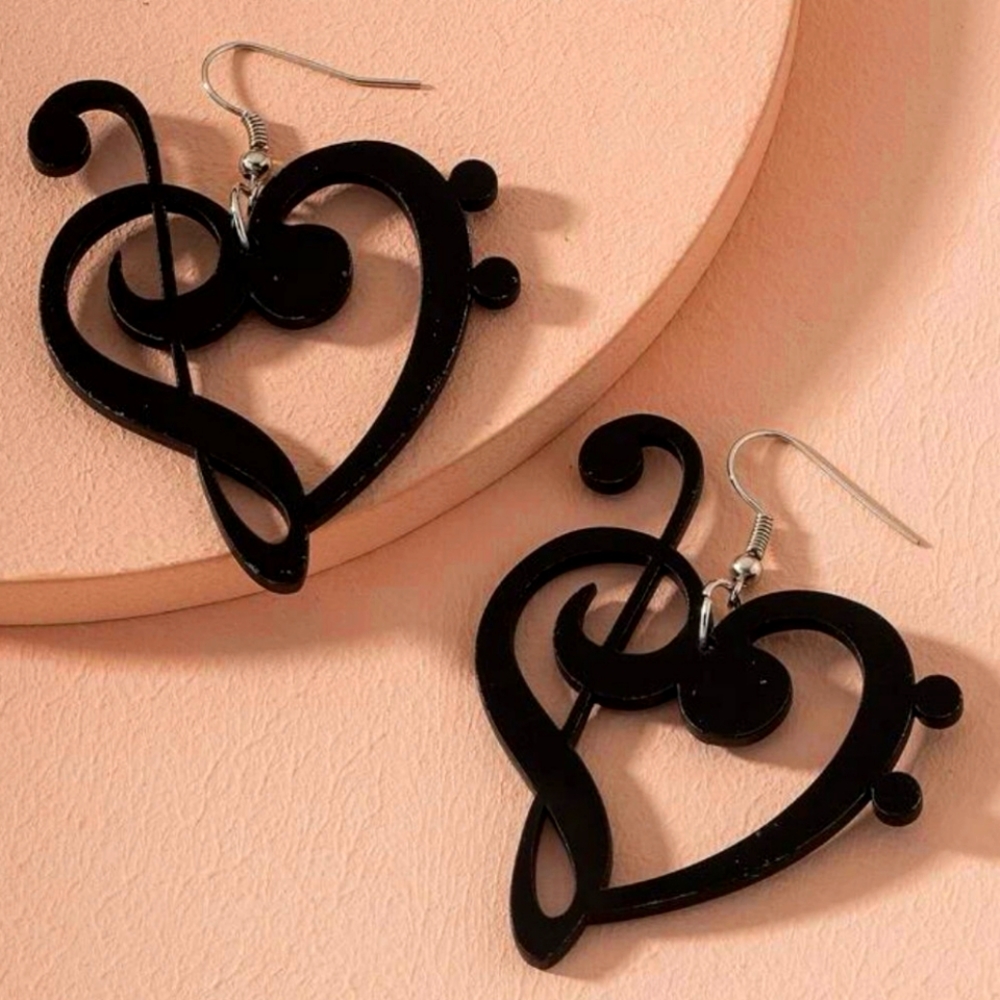 Heart Clef Earrings
